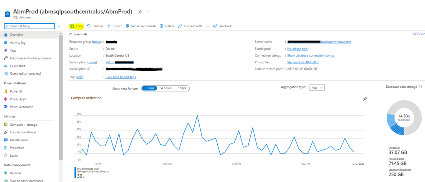create a transactionally consistent clone of a database